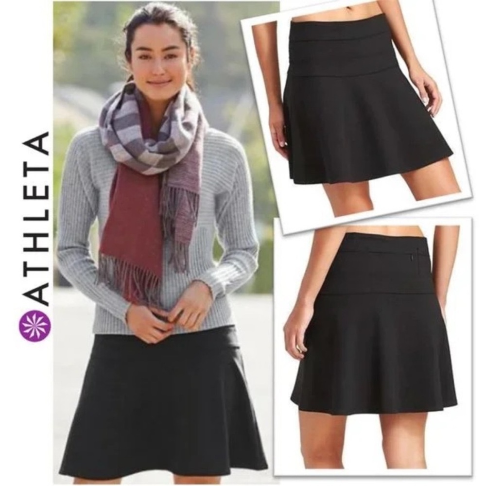 Athleta Women's Black A-Line Skirt
